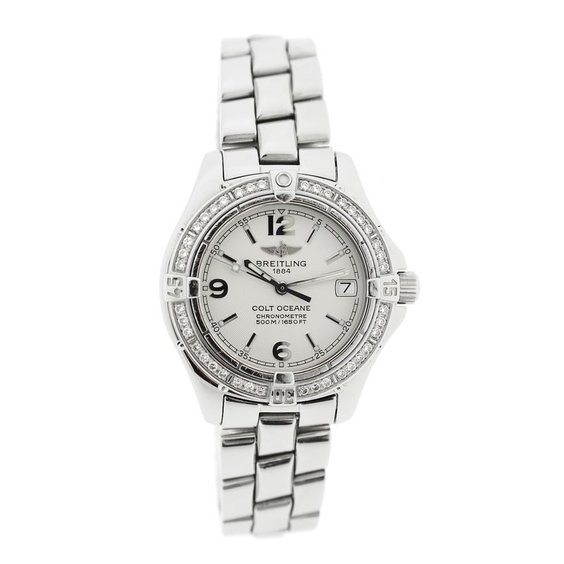 Image 8 of Breitling Colt Oceane 'Diamonds' A77350; Women's watch with diamond bezel