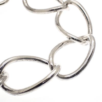 Image 2 of Silver wide link bracelet | 20 cm