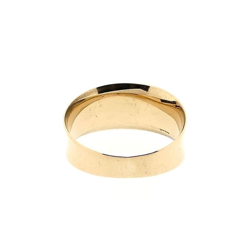 Image 4 of Vintage Gold Signet Ring with Garnet