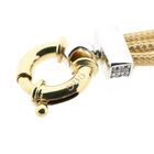 Afbeelding 7 van Tricolor gouden schakelarmband met zirconia