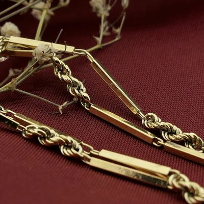 Image 2 of Golden fantasy link chain | 41.5 cm
