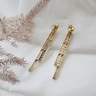 Image 5 of Gold stud earrings with zirconia