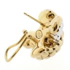 Image 4 of Two-tone gold Novecento mesh stud earrings; FOPE