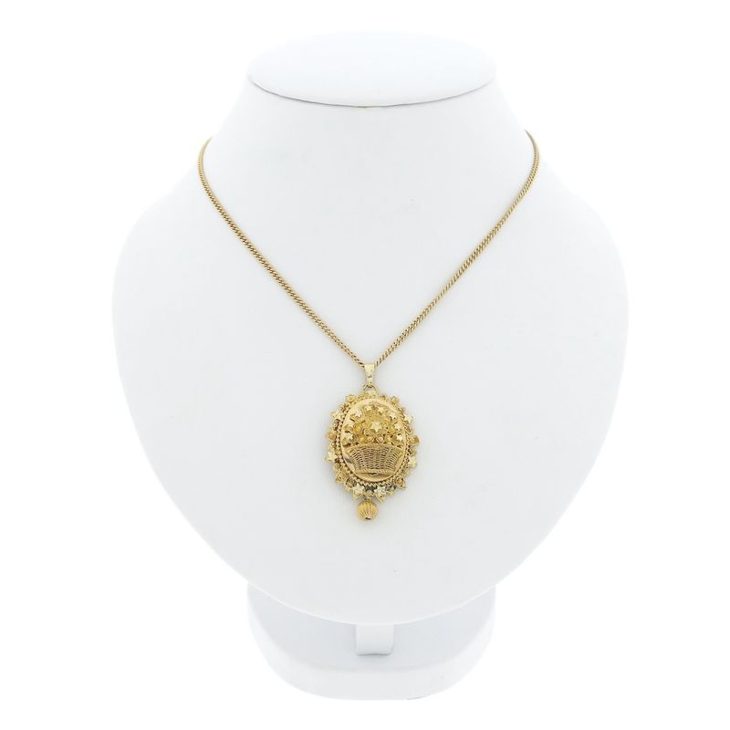 Image 6 of Gold pendant of an antique hat bell