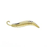 Gold feather brooch | Vintage