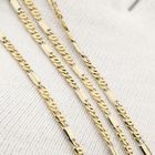 Image 7 of Bicolor Gold Falcon Eye Link Necklace