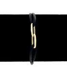 Image 10 of Forever Knots® Handmade Black Satin Bracelet with Gold Link