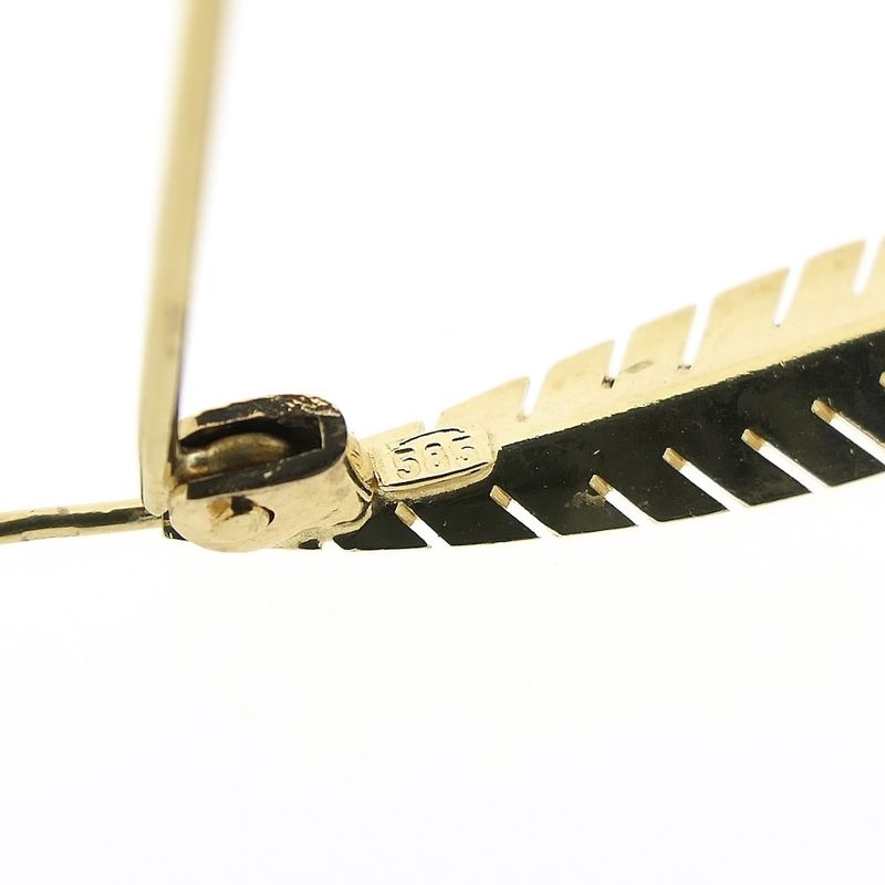 Image 7 of Vintage gold feather brooch