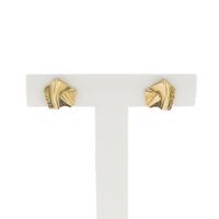 Gold stud earrings; Scandinavian design