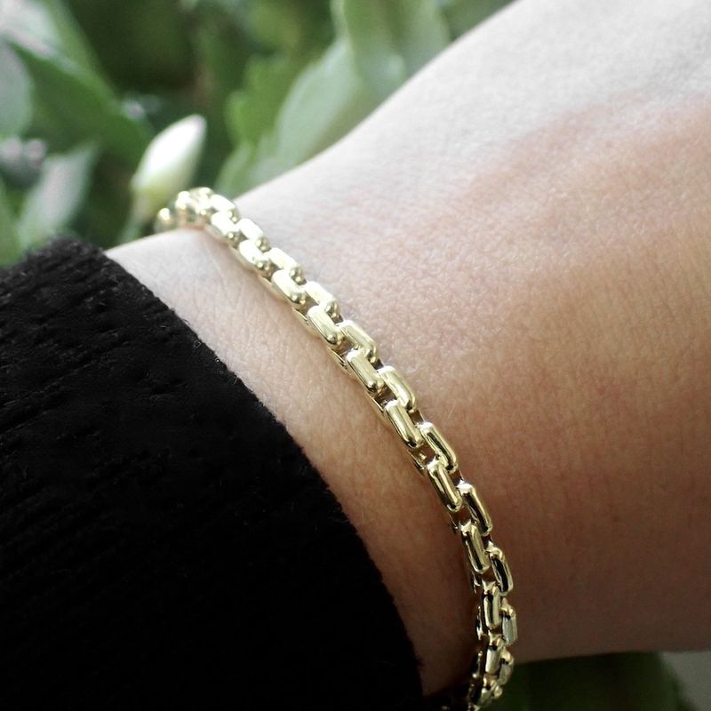 Image 8 of 9 crt. Anchor link bracelet | 19.5 cm