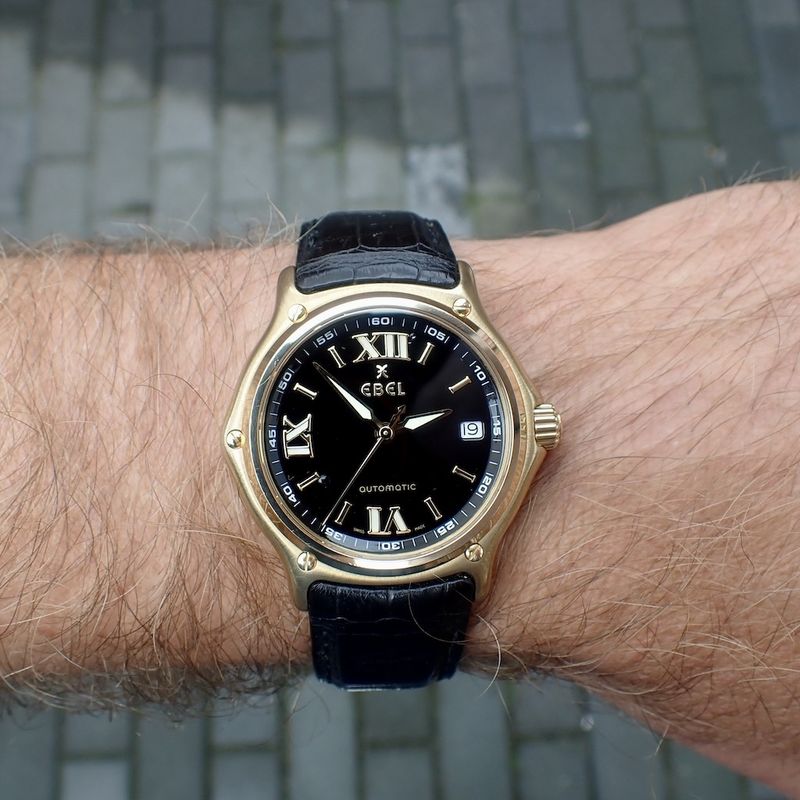 Image 12 of Ebel 1911 automatic; Automatic 18k gold watch