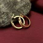 Image 2 of Gold matte earrings | Ø 19.0 mm