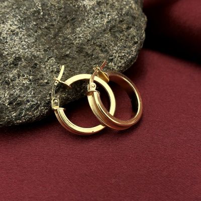 Image 2 of Gold matte earrings | Ø 19.0 mm