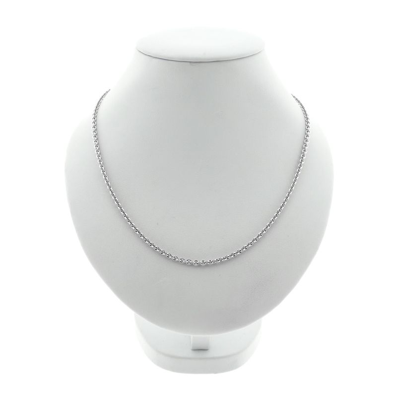 Image 3 of White gold jasseron necklace | 45 cm