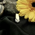 Image 2 of Gold pendant with large zirconia.