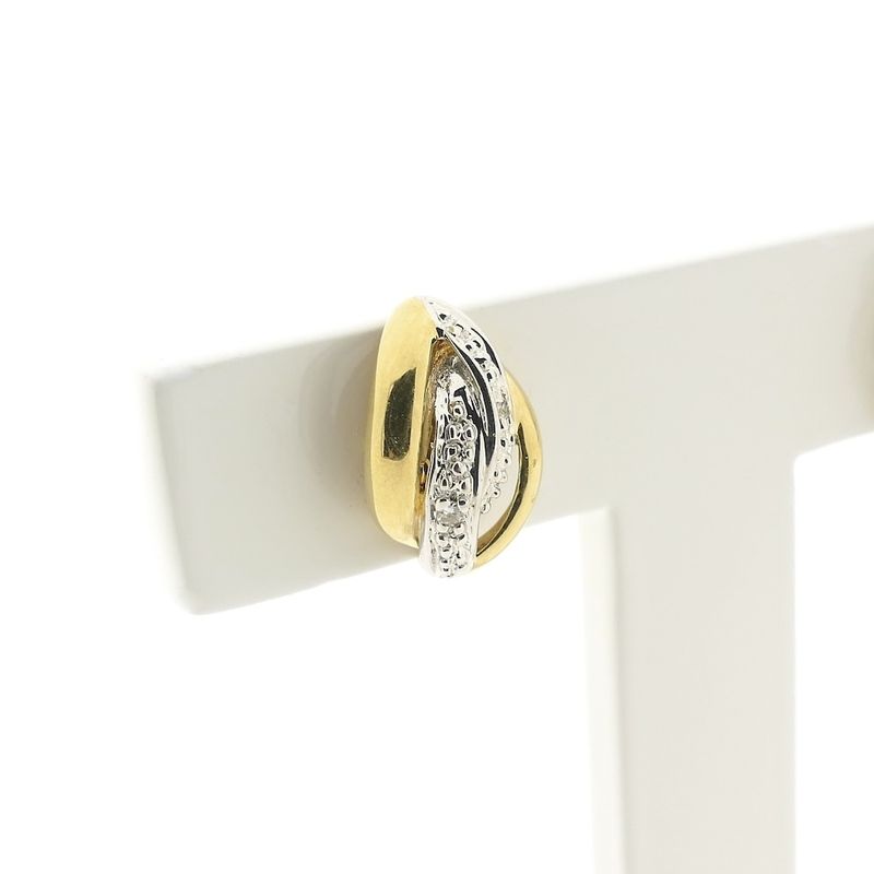 Image 4 of Gold stud earrings with diamond | 0.02 ct.