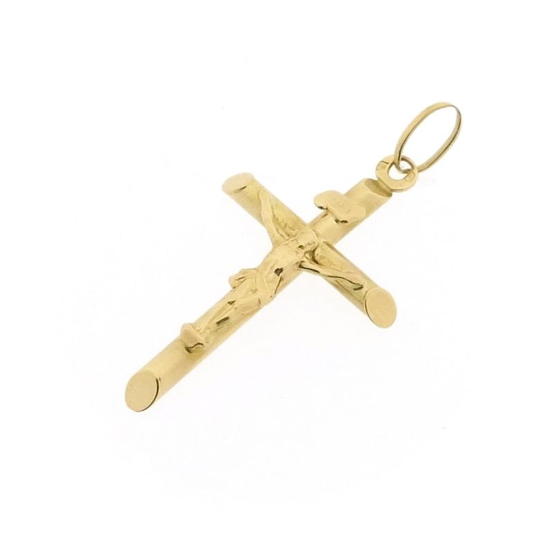 Image 8 of 19.2 ct gold pendant of a cross with corpus | INRI