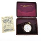 Image 7 of Antique 14k gold IWC pocket watch with box and papers from 1908