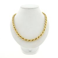 Gold twisted link chain
