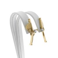 Gold fantasy stud earrings with diamonds | 0.10 ct.