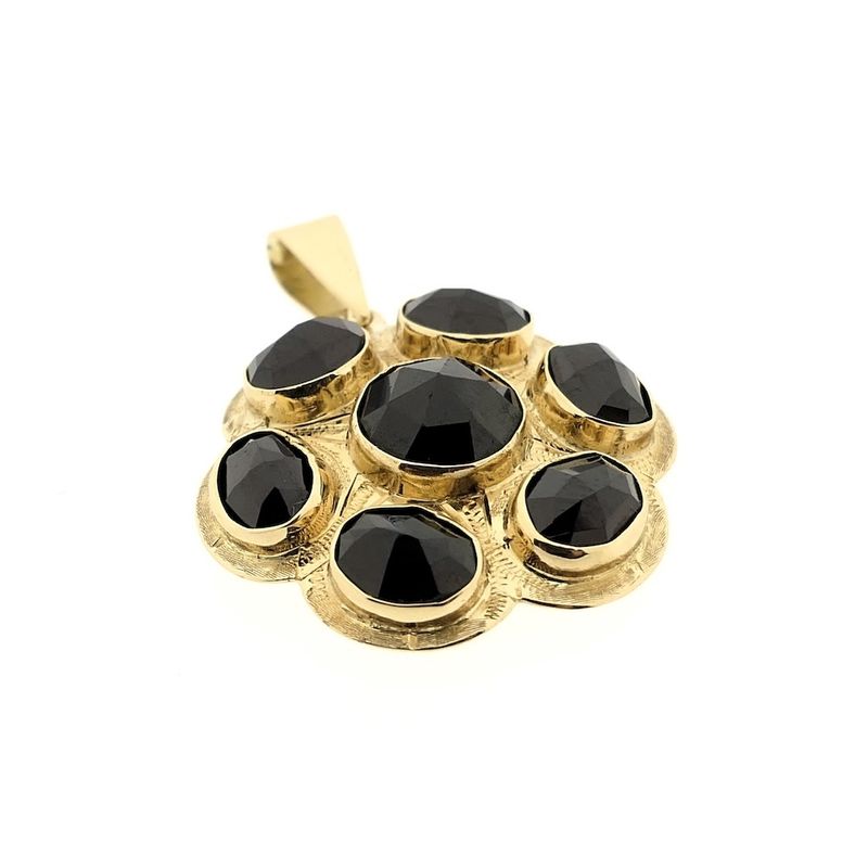 Image 5 of Vintage gold pendant with garnet.