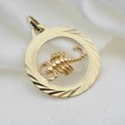 Image 4 of Gold zodiac sign pendant; Scorpio