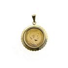 Image 1 of Gold pendant of gold fiver; Queen Wilhelmina 1912