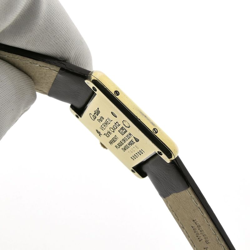Image 10 of Cartier Tank Vermeil 'Trinity' 5057001; Vintage ladies watch