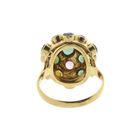 Image 5 of 18 carat gold Sputnik ring with colored stones