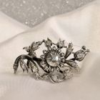 Image 11 of Silver Art Nouveau brooch set with rose-cut diamonds