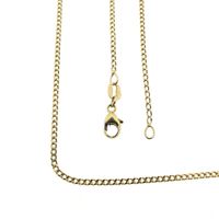 Gold gourmet link chain | 57 cm
