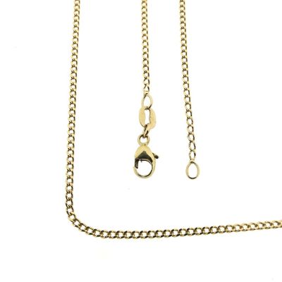Image 1 of Gold gourmet link chain | 57 cm