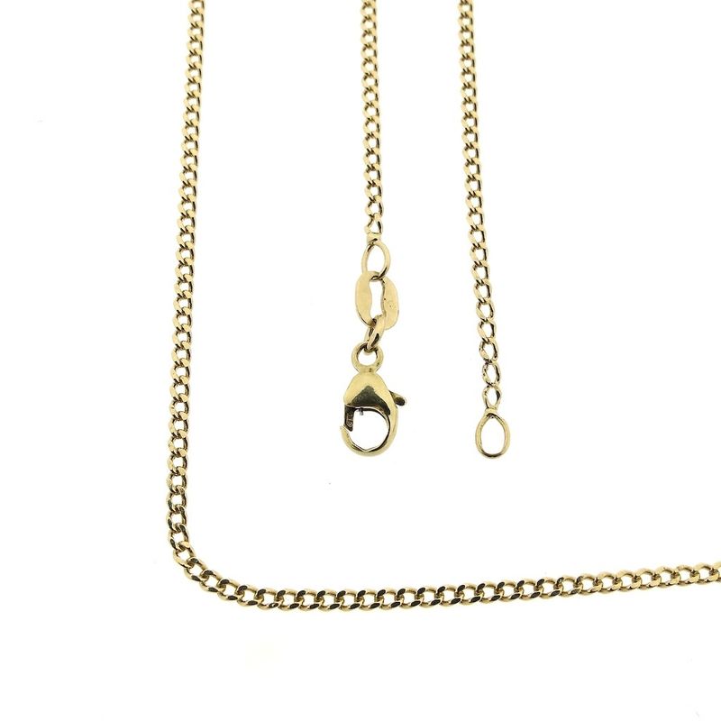 Image 1 of Gold gourmet link chain | 57 cm