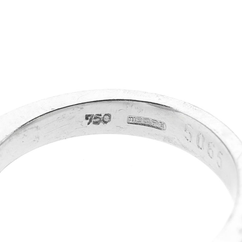 Image 6 of White gold ring with Tahitian pearl and diamond; 0.13 ct.