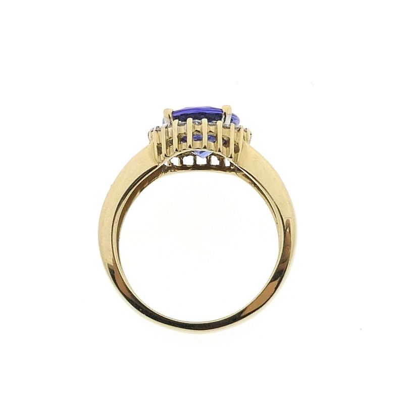 Image 5 of Gold ring with tanzanite and diamond | 0.24 ct.