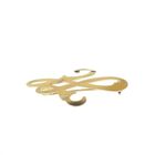 Image 8 of Gold letter brooch; letter H | Vintage