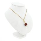 Image 4 of Gold Ball Pendant with Carnelian