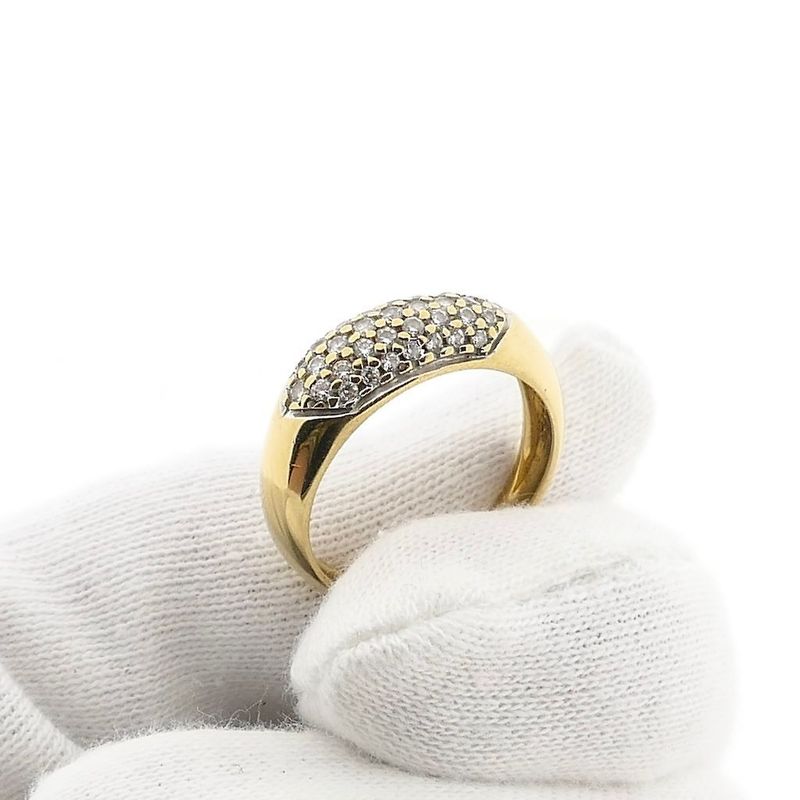 Image 7 of Gold Pavé Ring with Zirconia