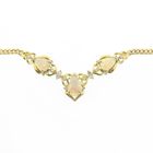 Image 5 of 18-karat gold necklace with a fixed pendant; Opal and diamond 0.46 ct. | 43 cm