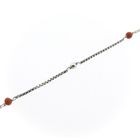 Image 7 of Silver Venetian link necklace with blood coral | 39.5 cm
