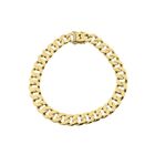Image 3 of 18K gold flat gourmet link bracelet | 22 cm