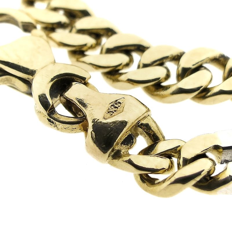 Image 7 of Two-tone gold Figaro link bracelet | 20.5 cm