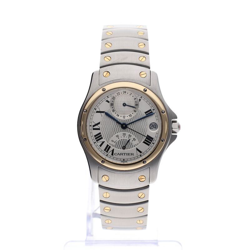 Image 1 of Cartier Santos Ronde Aviator '150 Years Limited Edition' W20038R3; Automatic watch with GMT