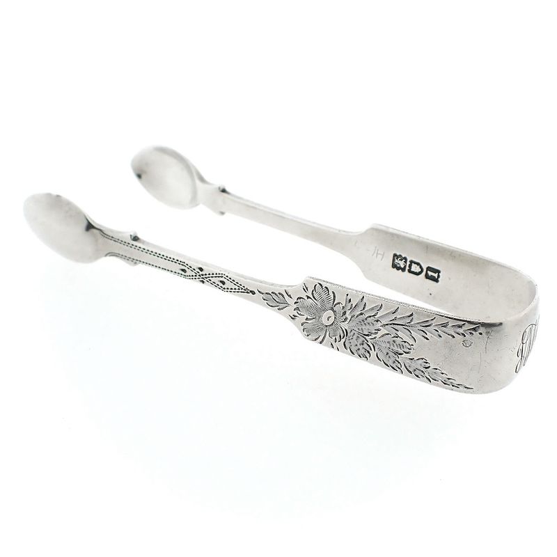 Image 1 of English silver sugar tongs | Vintage