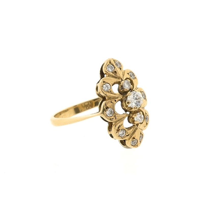 Image 4 of Vintage gold ring with zirconia