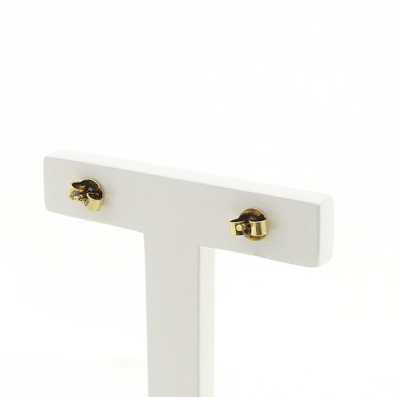 Image 4 of Gold fantasy stud earrings with diamond | 0.04 ct.