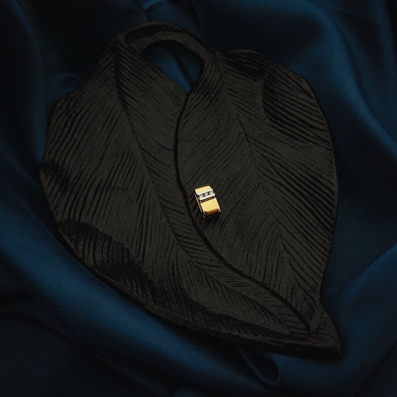 Image 2 of Two-tone gold pendant with diamond; 0.10 ct.