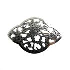 Image 1 of Large silver brooch | Floral design
