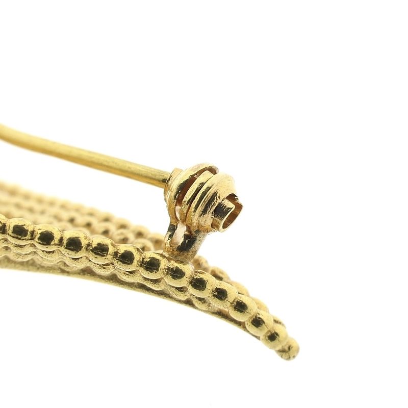 Image 6 of 18 ct. Gold feather brooch with red coral | Vintage