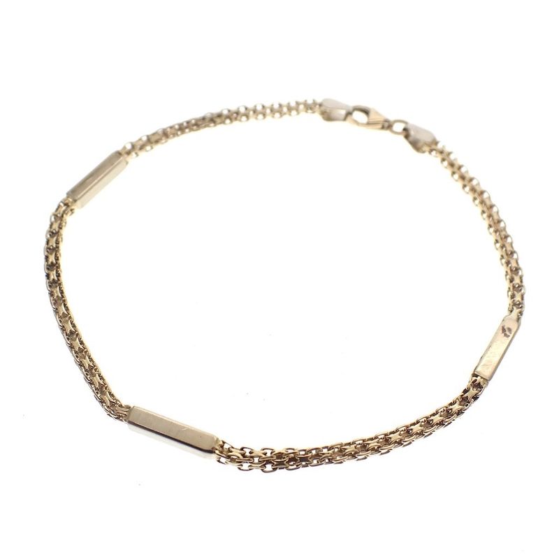 Image 4 of Gold bar link bracelet